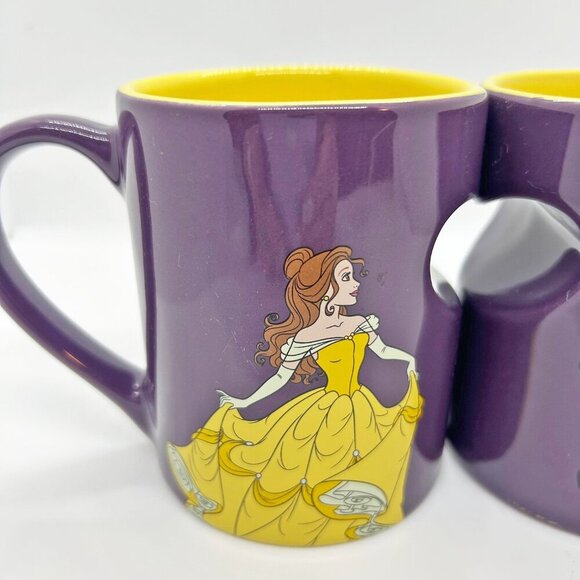 Beauty and the Beast purple mug set perfect condition, no cracks or chips - Picture 3 of 11
